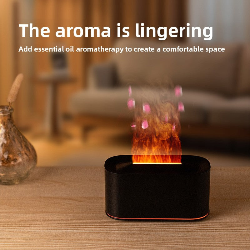 Colorful Flame Aromatherapy Humidifier with Ambient Light