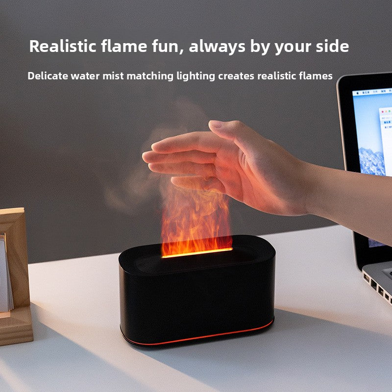 Colorful Flame Aromatherapy Humidifier with Ambient Light