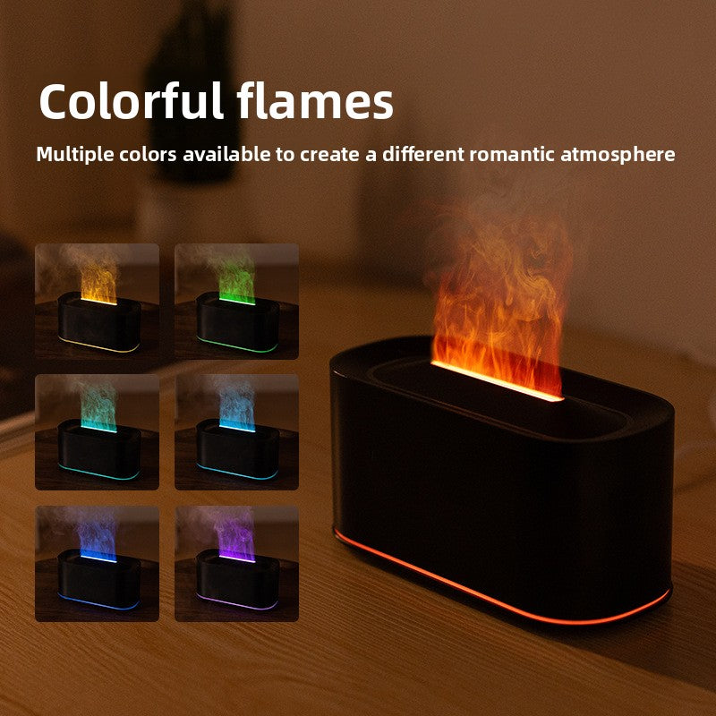 Colorful Flame Aromatherapy Humidifier with Ambient Light